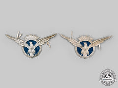 Spain, Francoist Era. Two Military Transport Pilot Nco's Cap Badges