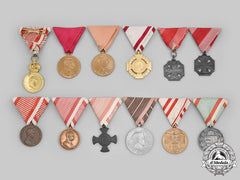 Austria, Empire, Republic; Hungary, Kingdom. A Lot Of Twelve Medals