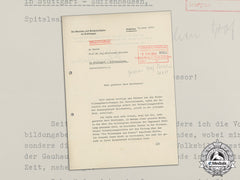 Germany. A Wartime Letter From Sudetengau Leader Henlein To Ferdinand Porsche