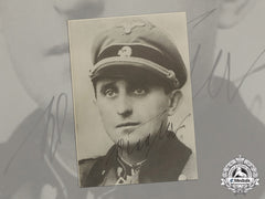 Germany. A Post War Signed Photo Of Ss-Obersturmbannführer Max Seela (Kc, Totenkopf Division)