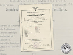 An Anti-Aircraft Teletype Nco Training Course Certificate To Walter Schmidt