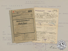 Documents And Army Service Records Of Hj Member & Army Grenadier Kurt Gehlken