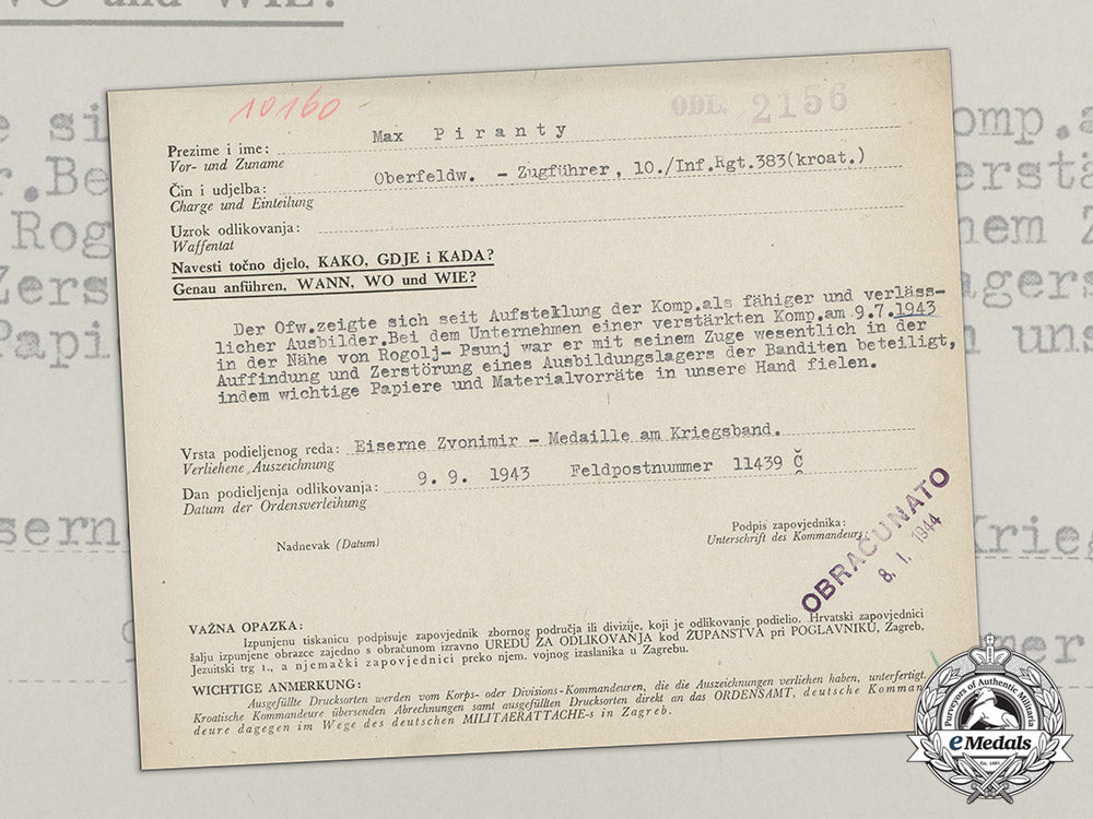 croatia._an_iron_zvonimir_medal_award_document_to_oberfeldwebel_max_piranty_c2017_000740