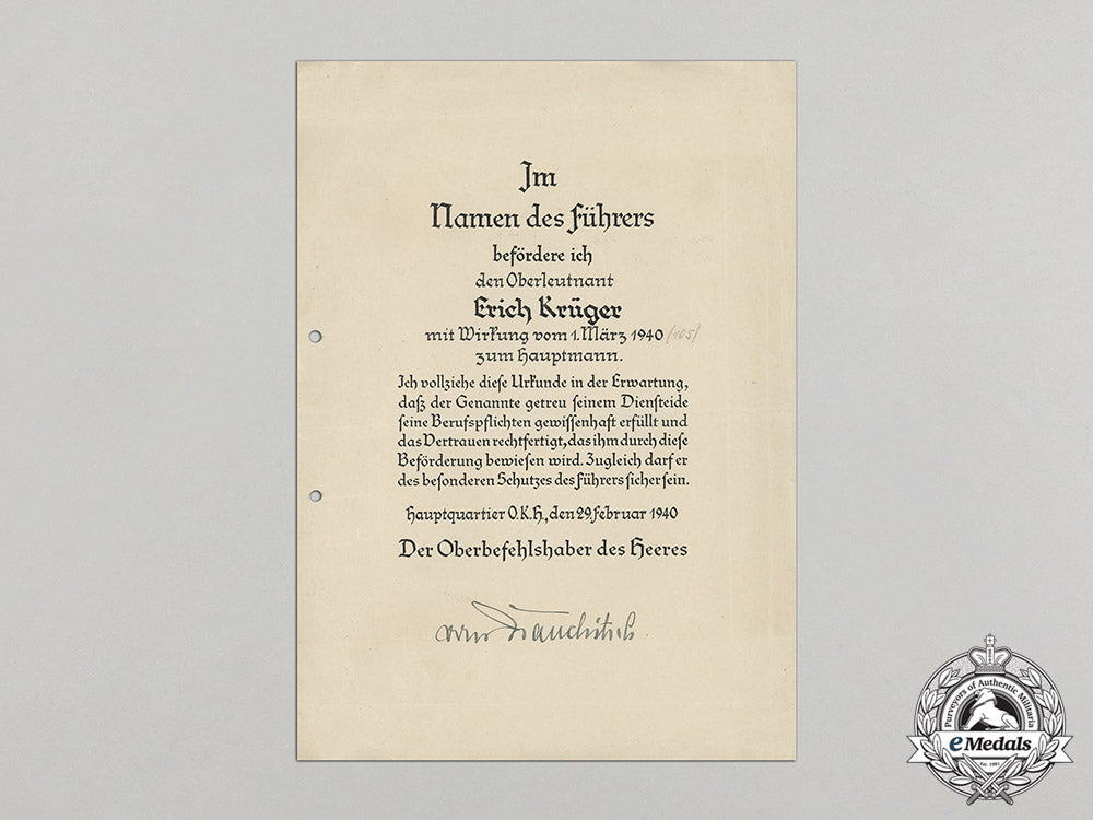 germany,_wehrmacht._a_promotion_document_with_original_signature_by_von_brauchitsch_c2017_000777_1_1_1