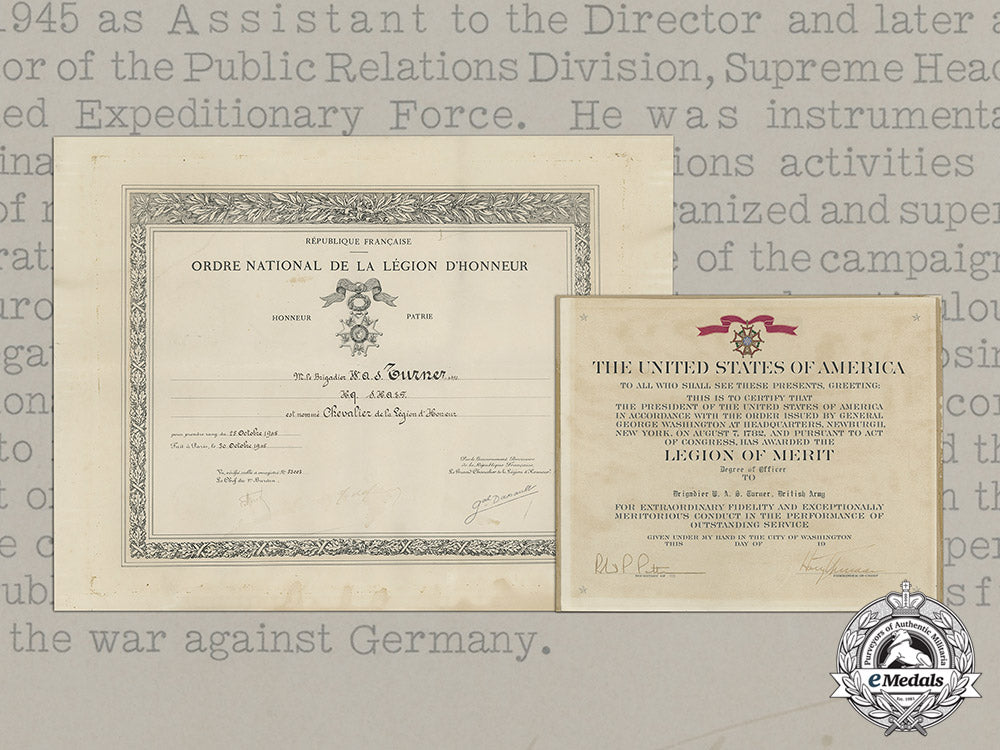 united_states._president_truman_signed_award_documents_to_brigadier_william_arthur_scales_turner,_cbe,_mc_c2017_000779