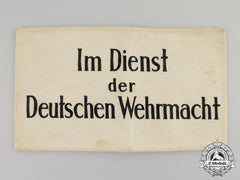 Germany. A Third Reich Period “In The Service Of The Wehrmacht” Civilian Aid Armband