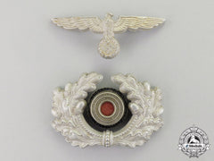Germany. A Wehrmacht Heer (Army) Officer’s Visor Cap Insignia Set