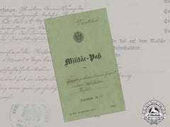 Germany, Imperial. A Military Passport To Hessian Jäger Battalion No. 11