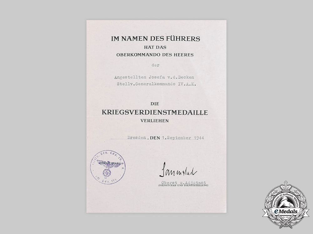 germany,_third_reich._a1939_war_merit_medal_with_award_document_to_administrative_auxiliary_josefa_decken,_c.1944_c20204_emd2908