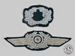 Germany, Wehrmacht. A Pair Of Visor Cap Insignia