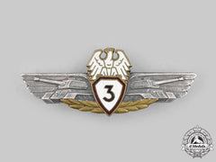 Poland, People's Republic. A Tank Qualification Badge, Iii Class