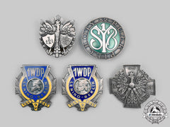 Poland, Republic. A Lot Of Five Army Badges (Collectors Copies)