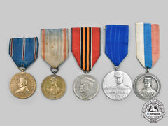 Czechoslovakia, Republic; Slovakia, Republic. A Lot Of Five Commemorative Medals