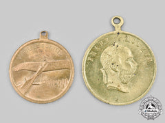 Austria, Empire; Italy, Kingdom. Two Commemorative Medals