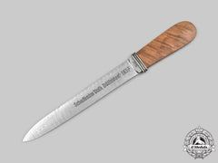Germany, Third Reich. A Reich’s Exhibition Of Productive People Damascus Blade Letter Opener, By Gebrüder Grah