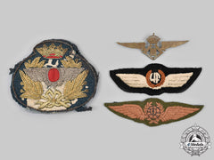 Belgium, Portugal, Spain, International. A Lot Of Four Air Force Badges