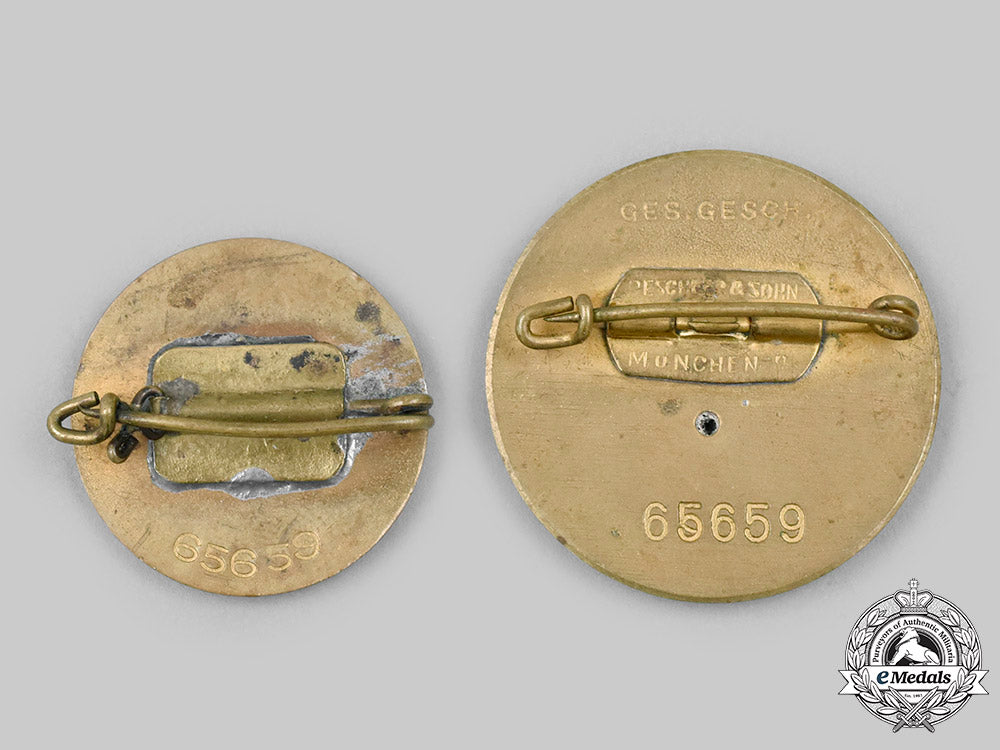germany,_nsdap._a_pair_of_golden_parties_badges_c2020_080_mnc0728
