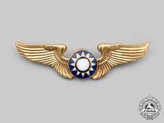 China, Republic. A Nationalist Chinese Air Force Pilot Badge C.1947-1954