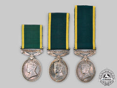 United Kingdom. A Lot Of Three King George Vi Efficiency Medals For Territorial Forces