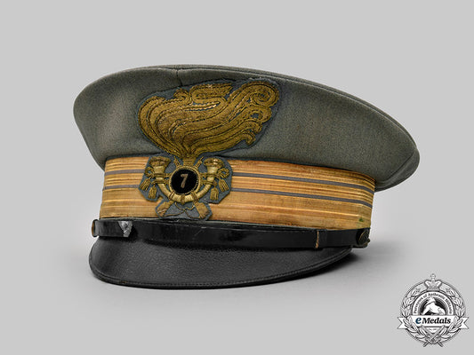 italy,_facist_state._a7_th_regiment_bersaglieri_officer's_visor_cap,_c.1940_c2020_097_mnc4847