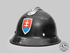 Slovakia, First Republic. A Slovak Fire Brigade Personnel Steel Helmet