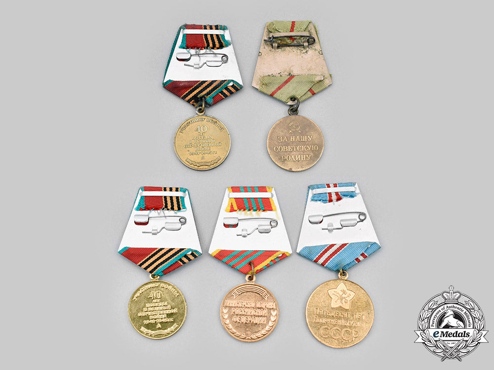 russia,_soviet_union&_federation._a_lot_of_five_medals_c2020_112_mnc1545_1