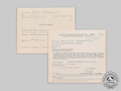 Croatia, Independent State. A Pair Of Award Documents