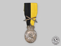 Saxe-Coburg And Gotha, Duchy. A Duke Carl Eduard Medal, Military Division In Silver With Crown