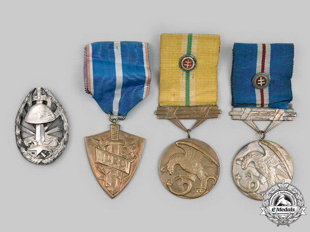slovakia,_i_republic._a_group_of_four_awards_with_documents_attributed_to_karol_sramel_c2020_140_mnc1444