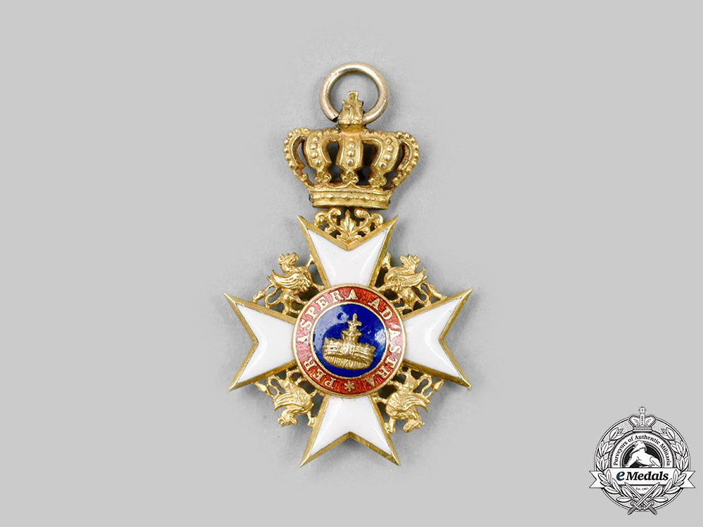 mecklenburg-_schwerin._an_order_of_the_wendish_crown,_miniature_cross_in_gold,_c.1900_c2020_143_mnc7003