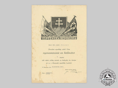 slovakia,_i_republic._a_group_of_four_awards_with_documents_attributed_to_karol_sramel_c2020_143emd_193_1