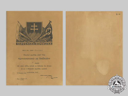 slovakia,_i_republic._a_group_of_four_awards_with_documents_attributed_to_karol_sramel_c2020_145emd_195