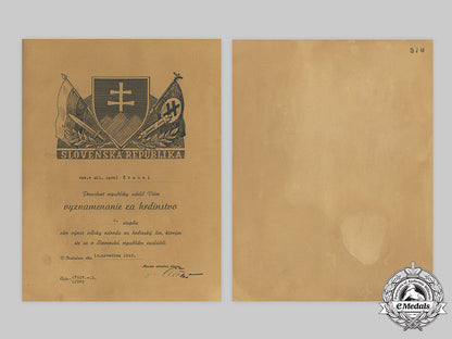 slovakia,_i_republic._a_group_of_four_awards_with_documents_attributed_to_karol_sramel_c2020_145emd_195_1