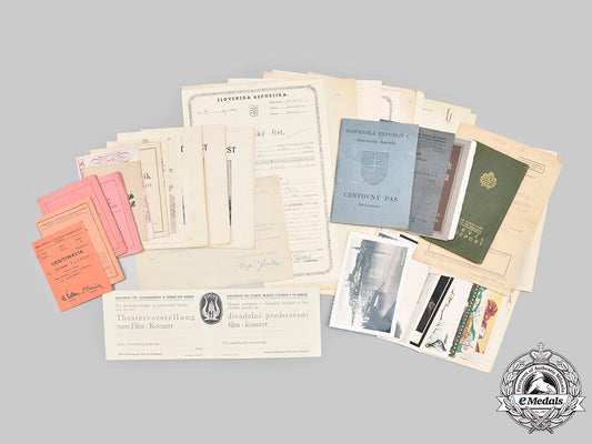 slovakia,_i_republic._a_mixed_lot_of_correspondence_and_identity_documents_c2020_159_mnc1723