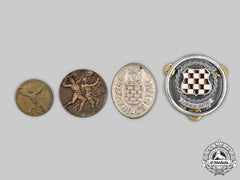 Croatia, Independent State & Republic. A Lot Of Four Badges And Insignia