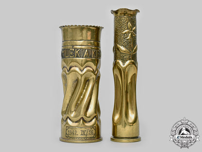 hungary,_kingdom._a_pair_of_eastern_front_commemorative_trench_art_brass_shells_c2020_227_mnc2676_1_1