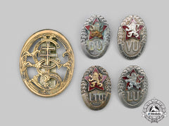 Czechoslovakia, First Republic. A Lot Of Five Military Badges