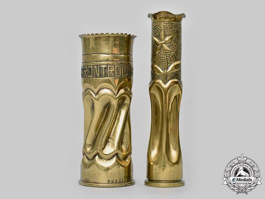 hungary,_kingdom._a_pair_of_eastern_front_commemorative_trench_art_brass_shells_c2020_228_mnc2678_1_1