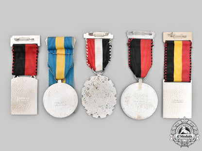 switzerland,_swiss_confederation._a_lot_of_five_shooting_medals,_c.1956_to1975_c2020_233_mnc5048_1