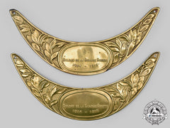 France, Iii Republic. Two First War Helmet Plates For A M1915 Adrian Infantry Helmet 1914-1918