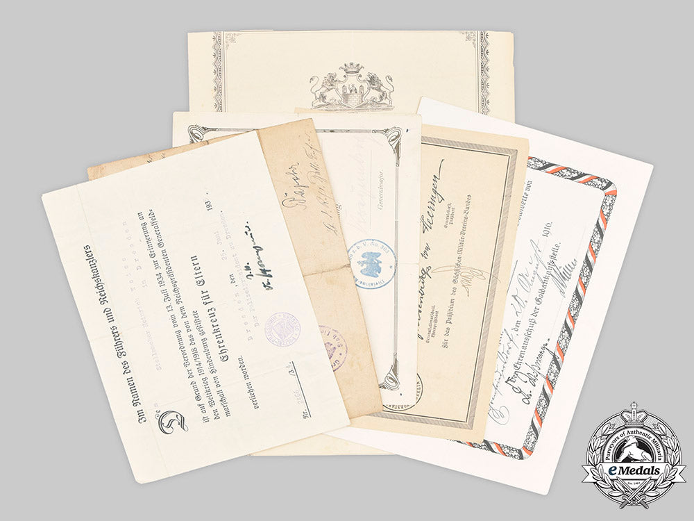 germany,_imperial._a_group_of_first_war_award_documents,_division_command_z.b.v.303_c2020_239_mnc5438_1