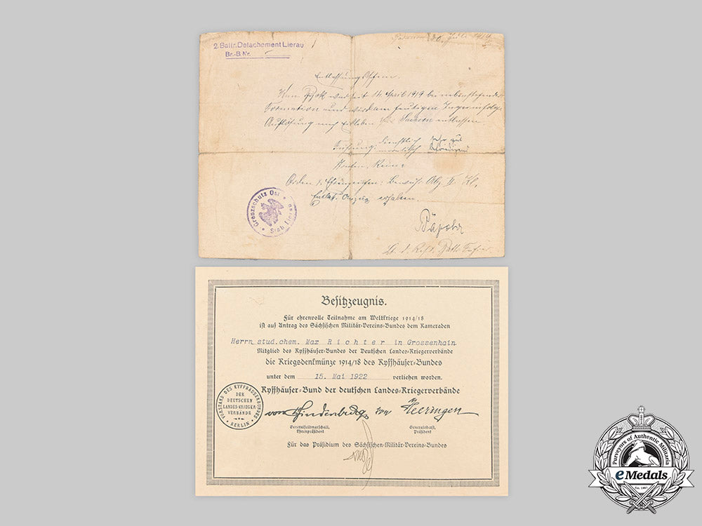 germany,_imperial._a_group_of_first_war_award_documents,_division_command_z.b.v.303_c2020_241_mnc5434_1
