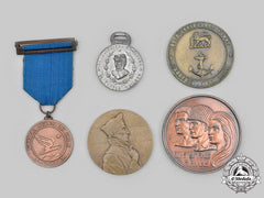 Chile, France, South Africa. A Lot Of Five Commemorative Medals