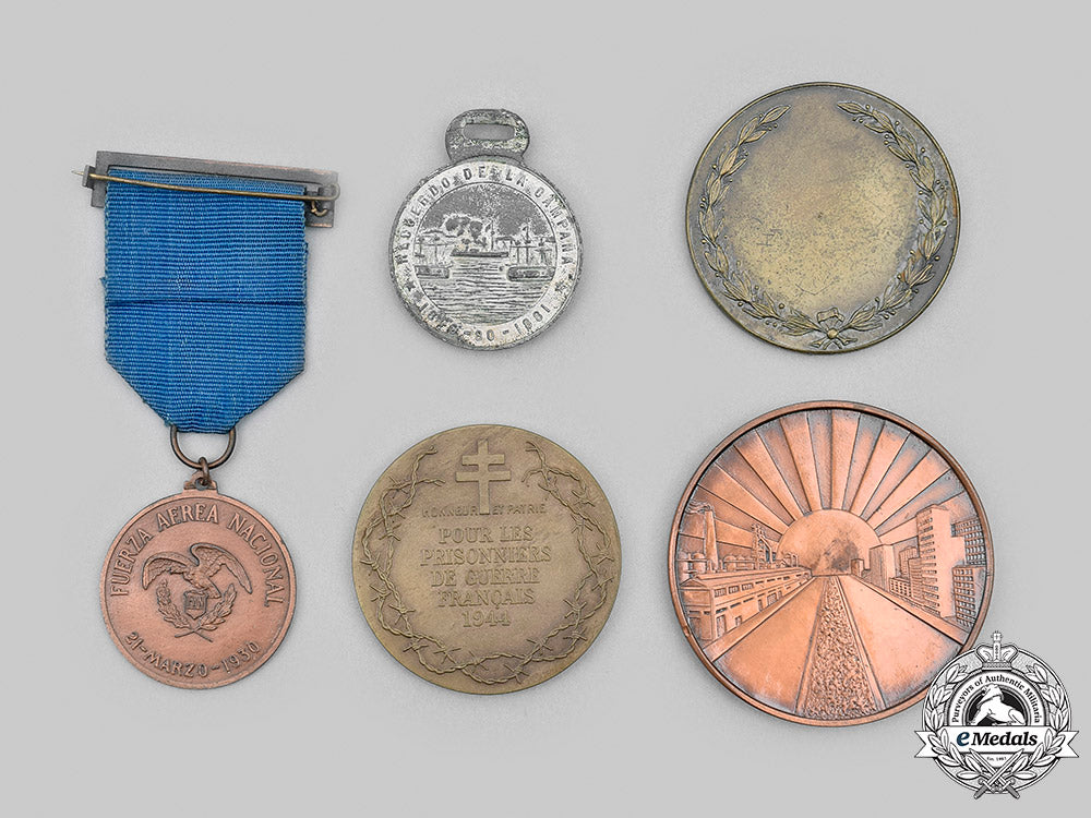chile,_france,_south_africa._a_lot_of_five_commemorative_medals_c2020_244_mnc2423