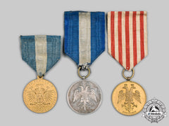 Albania, Kingdom. Three Shkoder Saverian College (Kolegia E She Francessk Saverit, Shkoder) Merit Medals
