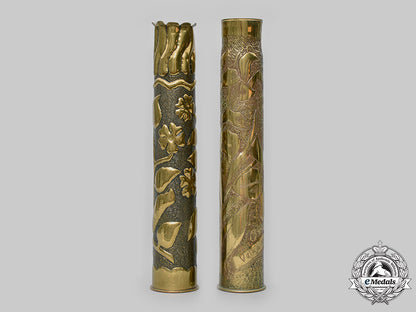 slovakia,_i_republic._a_pair_of_eastern_front_trench_art_brass_shells_c2020_258_mnc2738