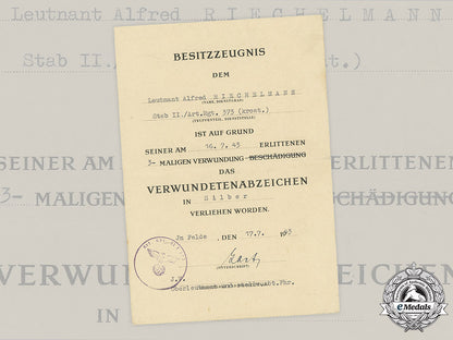 germany,_heer._a_silver_grade_wound_badge_award_document_to_leutnant_alfred_riechelmann,_anti-_partisan_unit_c2020_313emd_026_1_1