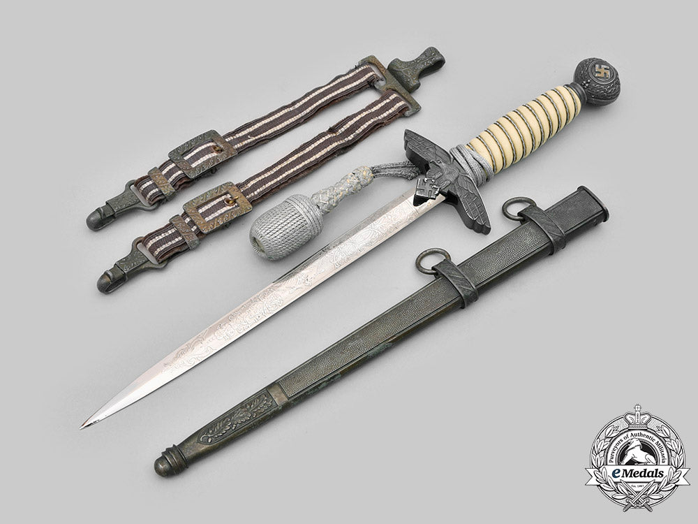 germany,_luftwaffe._a_ii_pattern_officer’s_dagger_with_etched_blade&_hanger,_by_emil_voos_c2020_3150_mnc1494_1