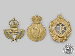 Canada, United Kingdom. A Lot Of Three Glengarry/Cap Badges