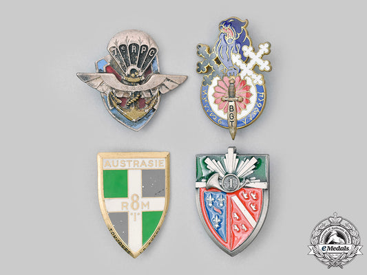 france,_v_republic._a_lot_of_four_regimental_badges_c2020_353_mnc6029